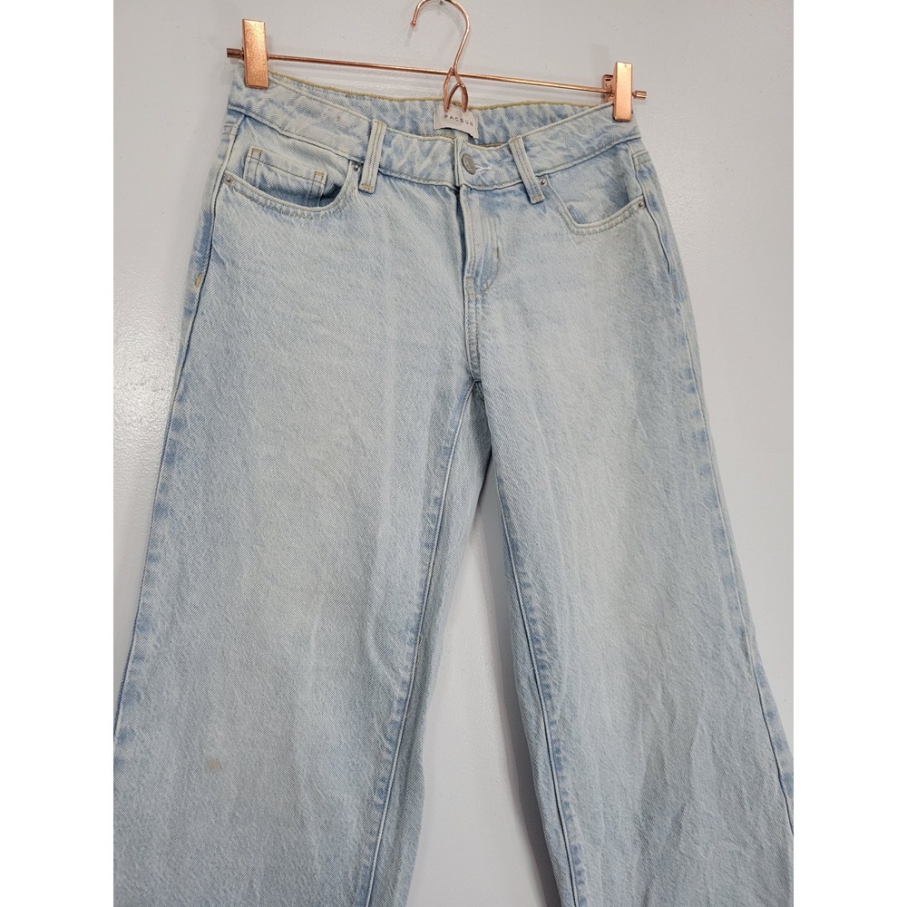 PacSun Low Rise Wide Leg Jeans Light Wash Blue 100% Cotton Size‎ 24 Baggy Y2K - Picture 2 of 8